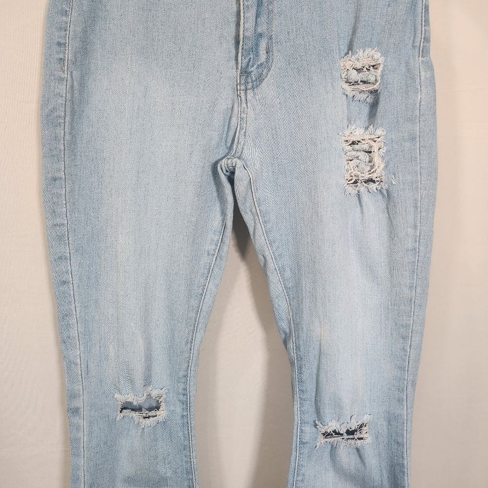 Love Light Blue Flare Jeans with Frayed Hem - Picture 7 of 13